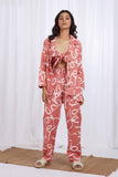 Florence 3 Piece Set In Coral Brush Stroke