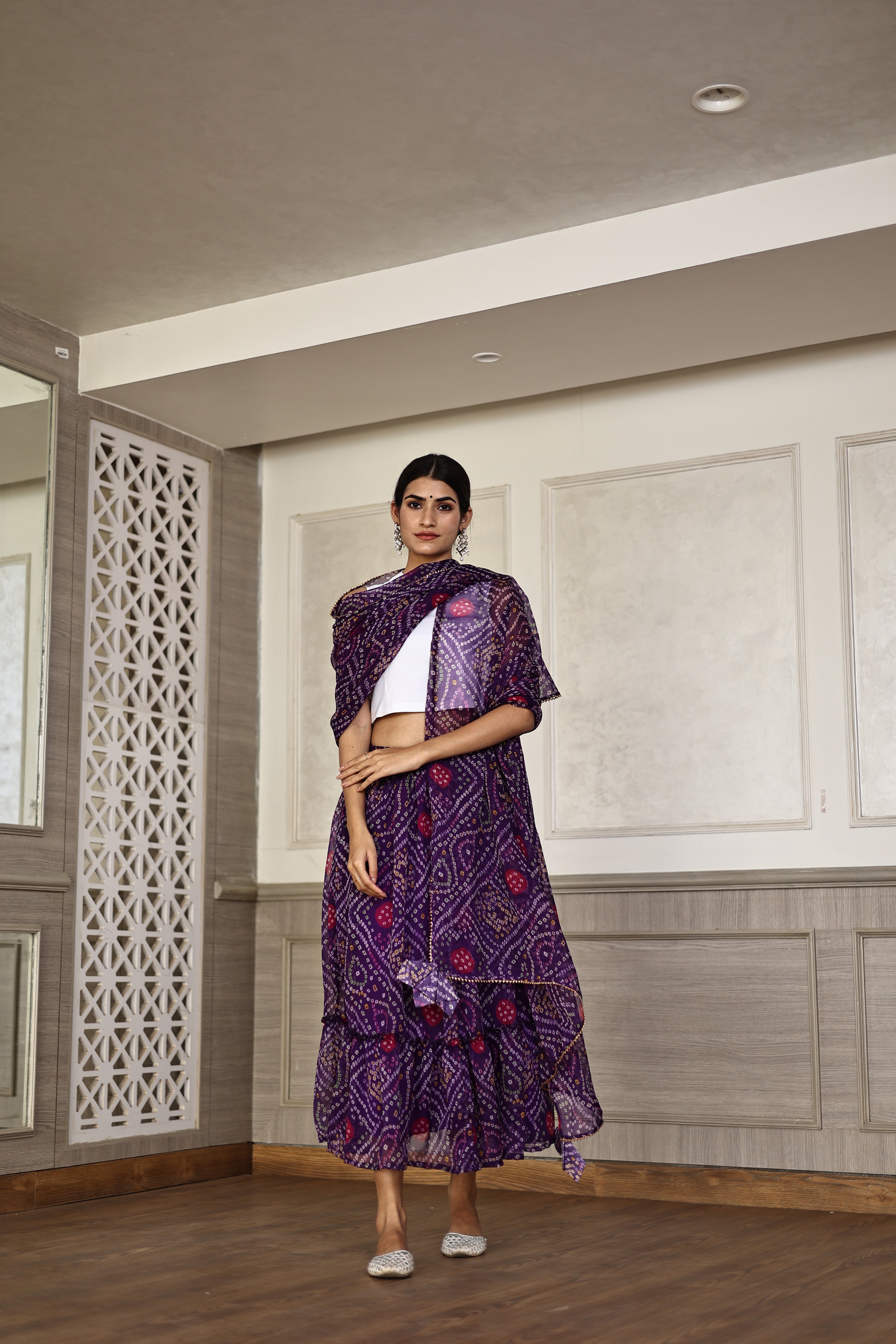 Discover 202+ purple ethnic skirt best