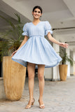 Sea Blue Mini Dress