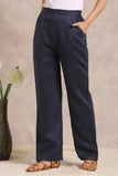 Navy Suede Pant