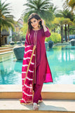 Plum Silk Suit Set - Nuaah | An Indian Bazaar - Suit Set