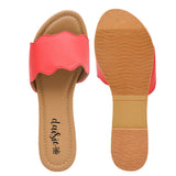 Scallope Red Basic Flats