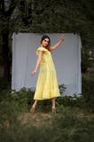 Yellowish Tierd Sassy Maxi Dress