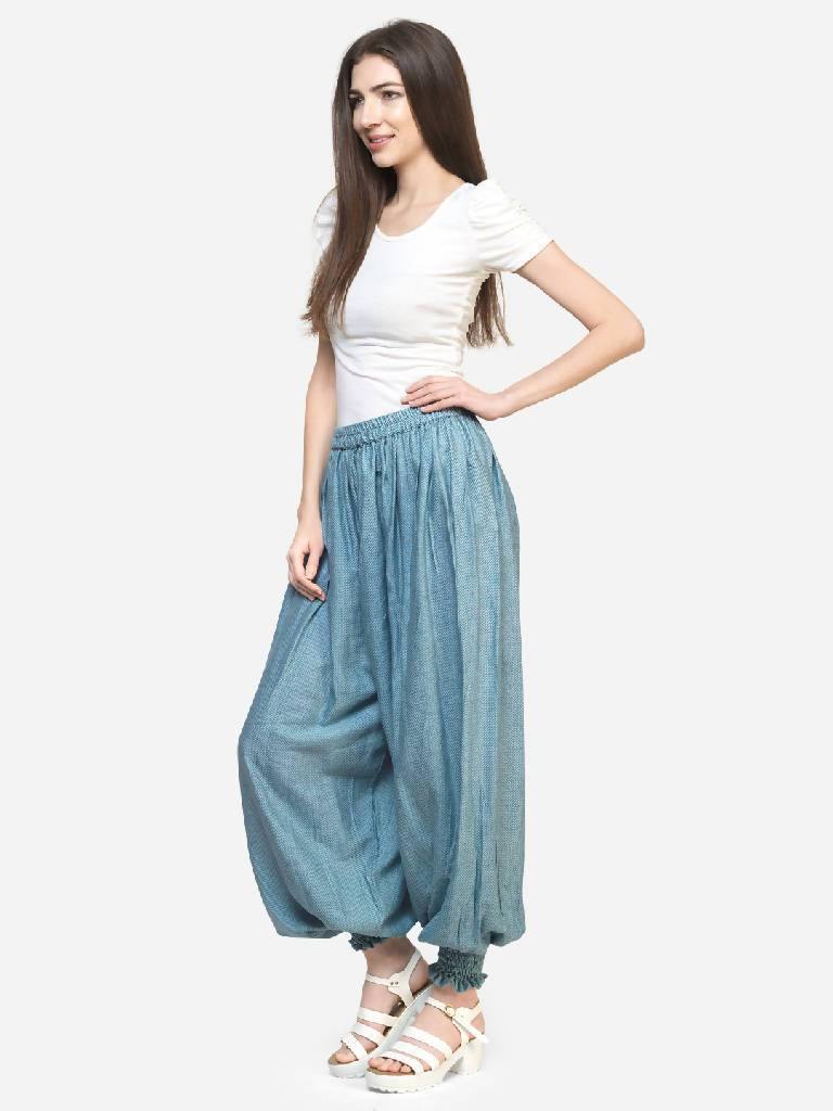 Buy NarNari Women's Printed Multicolor Cotton Rayon Blend Harem Pant/Afghani  Pant/Palzzo/Pyjama/Jump Suit - Free Size, N536 at Amazon.in