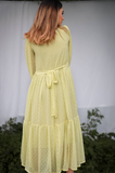 Lemon Yellow Princy Tier Dress