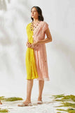 Two Toned Carnation Knotted Dress - Nuaah | An Indian Bazaar - Dress