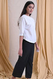 White Collarless Shirt - Nuaah | An Indian Bazaar - Top