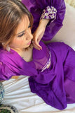 Purple Draped Saree - Nuaah | An Indian Bazaar - DESIGNER SAREES