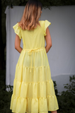 Yellowish Tierd Sassy Maxi Dress