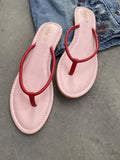 Noodle Strap Pink Casual Slippers