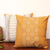 Off White & Mustard Cushion Cover