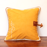 Mustard Knot Cushion Cover