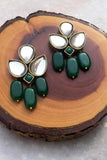 Emerald Stone and Kundan Dangler Earrings