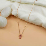 Rose Gold Slipper Pendant and Chain