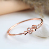 Rose Gold Kada with Abstract Flower Petals Pattern