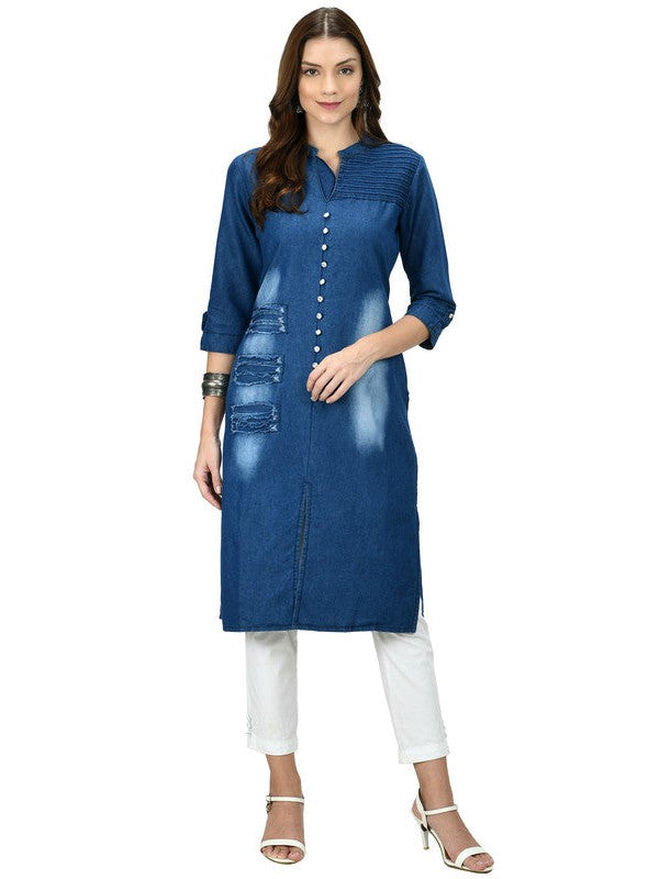 Autumn Jeans Kurti Set For Toddler Girls: Long Sleeve Solid Color Shirt And  Denim Pant And Jeans Outfit 1 6Y From Sansejinba, $15.62 | DHgate.Com