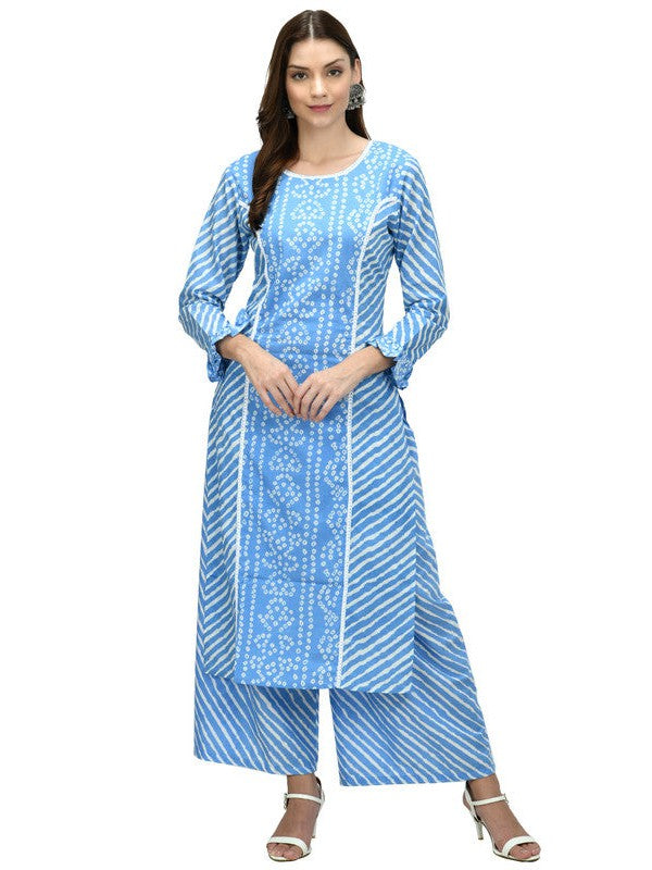South Cotton Kurti With PalazzoISKWKU03084877  Ishaanya Fashion
