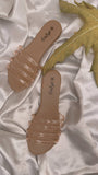 Naked 4 Strap Nude Look Flats