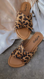 Animal Print Double Strap Casual Flats