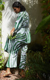 Kyoto Pant in Green Abstract Print