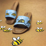 Honeybee Embroidery Vegan Flats