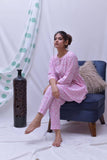 pink white hand block printed loungewear - Nuaah | An Indian Bazaar - lounge wear