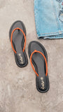 Noodle Strap Black Casual Slippers