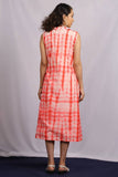 Chanderi Tie And Dye Red Dress