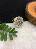 Crystal and Marble Round Ring