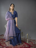 Classic Kurta Sharara With Lavender Dupatta Set