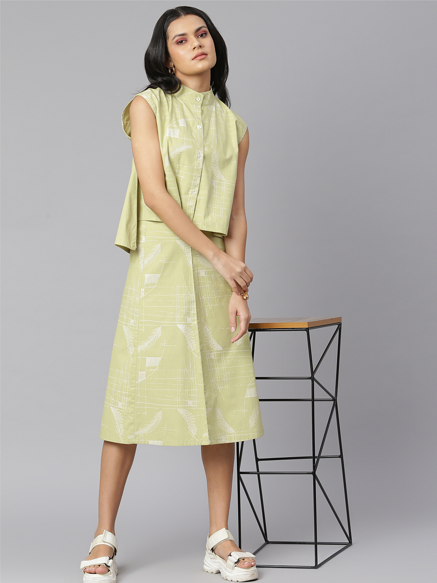 The Breeze Set Lime Green Co-ord
