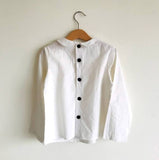 Sophia Button-Back Collar Blouse Long Sleeves (Cream) - Nuaah | An Indian Bazaar