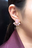 Rose Quartz and Crystal Studs - Nuaah | An Indian Bazaar - Earrings