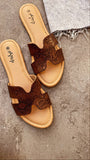 Animal Texture Patterened Copper Casual Flats