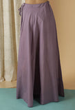Mulmul Cotton Solid Lilac Flared Drawstring Skirt