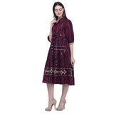 Wine Double Part Dress - Nuaah | An Indian Bazaar - DRESS