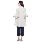 Bias Top With Flared Sleeves