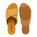 Basic Double Strap Yellow Casual Flats
