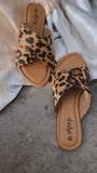 Animal Print Double Strap Casual Flats