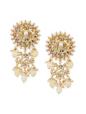 White Gold Tone Kundan Beaded Earrings - Nuaah | An Indian Bazaar - EARRINGS