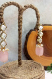 Rose Quartz and Kundan Dangler Earrings - Nuaah | An Indian Bazaar - Earrings