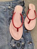 Noodle Strap Pink Casual Slippers
